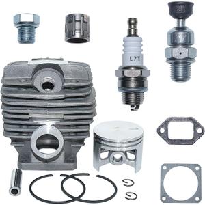 48mm Cylinder Piston Kit For Stihl 034 034AV 034SUPER 036 MS360#1125 020 1215, Piston Kit, Cylinder Gasket, Muffler Gasket, Spark Plug, Needle Bearing, Decompression Valve