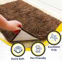 Muddy Mat® | Super Absorbent Door Mat Indoor, Microfiber Quick Dry Chenille Entryway Rug, Non-Slip Front Door Mat, Indoor Mats for Entryway, Machine Washable Pet Rug, Brown 24"x36"