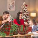 Plaid Christmas Plates and Napkins,Plaid Dinnerware Buffalo plaid Christmas Red and Green Plates and Napkins for Winter christmas Holiday Decorations