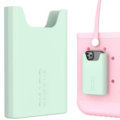 OUTXE Silicone Phone Holder Accessories for Bogg Bag, Phone Case Holder Compatible with All Bogg Bags, Mint Green Cell Phone Insert for Simple Modern Beach Bag