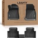 LASFIT Floor Mats for Porsche Cayenne 2019-2026 All Weather Floor Liner TPE Custom Fit 1st & 2nd Row Car Mats for Porsche Cayenne Automotive Accessories, Black, Easy to Clean