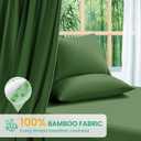 SONORO KATE 100% Viscose Derived from Bamboo_Sheets Cal King Size, Ultra Breathable & Cooling Bed Sheets for Hot Sleepers, Hotel Luxury Silky Bedding Sheets, 16" Deep Pocket - 4PC (Olive,Cal King)