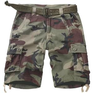 KOCTHOMY Women's Hiking Cargo Shorts 7" Bermuda Casual Shorts Summer Camo Shorts with Zipper Pockets No Belt 10