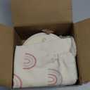 7 Pack 3D Baby Monthly Milestone Card Signs Baby Announcement Sign Double Sided Hello World Newborn Signs Wooden Circles Discs for Welcome Newborn Boy Girl Photo Props(Pink,Letter)