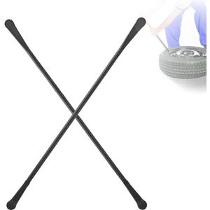 2 PCS 34645 Tire Mount and Demount Iron with Tire Repair Tools Kit, Tire Changing Removal Tool for Cars/Trucks/Taxi/Tractor/Bus, Tire Replace Bar | 38 in x 4/5 in, Black