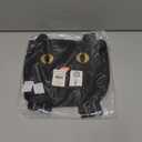 Juvale Black Cotton Cat Trick or Treat Bag with Gold Foil Eyes, Reusable for Kids, 11.25 x 15.5 in Canvas Tote for Halloween Parties
