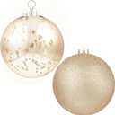 XmasExp 6in Large Christmas Ornaments Christmas Ball Ornaments Giant Tree Decoration Shatterproof Decorative Hanging Balls for Holiday Party Decor(Champagne,2pcs)