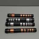 Cawiew 4 Pack Light up Sword Saber with FX Sound (on-Off Control) and Full Retractable Handle, 4 Colors LED Glow in The Dark Toy for Kids Adult