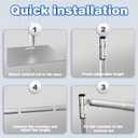 Pipe and Drape Backdrop Stand 8ftx10ft Adjustable Background Support System Heavy Duty Background Stand for Wedding Banquet Decorations Silvery