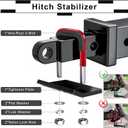 Hitch Tightener for 1.25" and 2" Hitches LIBERRWAY 304 Stainless Steel Red Hitch Tightener Anti-Rattle Stabilizer Rust-Free Heavy Duty Lock Down Quiet- Red Protective Anti-Rust Coating