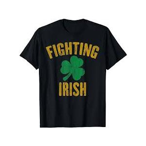 Fighting Irish Black T-shirt, Size L