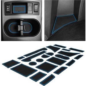 CupHolderHero Fits Subaru Outback and Legacy 2009-2014 Accessories - Custom Non-Slip Anti-Dust Cup Holder Inserts, Center Console Liners, Door Pocket Mats, Interior Protection, 22pc Set, Blue Trim