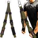 Tricep Rope Cable Attachment Adjustable (26-56 Inches), 27/36/48/55 Inches Long Tricep Rope Alternative, Greater Range of Motion,Gym Rope Equipment for Home/Gym Accessories (Adjustable Length Green (13-28inch))