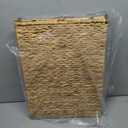 Rolling Laundry Hamper with Wheels, Slim Laundry Basket with Removable Liner Bag & 2 Mesh Bags, Handwoven Water Hyacinth Clothes Hamper for Bedroom Bathroom (Natural, 50L)