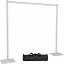 Pipe and Drape Backdrop Stand 10FT x 10FT, Adjustable Backdrop Stand Heavy Duty, Background Stand, Backdrop Stand for Parties, Photography, Wedding, Birthday Decoration, 10x10ft