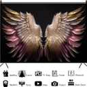 7x5ft Pink Angel Wings Backdrop Banner Heaven Sent Baby Shower Black Photography Background Angel Wings Boy Girl Adult Artistic Portrait Photo Shoot Studio Props Vinyl