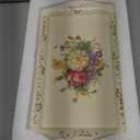 YOLIFE Ceramic Tea Serving Tray, Floral with Gold Leaves Trim Decorative Platter for Tea Party - 13.5 x 7.5 inch (Flowering Shrubs)