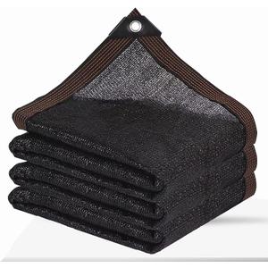 Shade Cloth - Garden Shade Mesh Netting with Grommets Outdoor Sun Shade Cover for Pergola Patio Plants Greenhouse Chicken Coop Black Shading Rate 70% -90% (6X3FT)