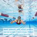Sporti Wide Strap Athletic One Piece Swimsuit for Women - Solid Bathing Swimsuits for Competiton - Multi Color Selection