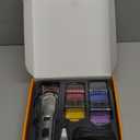 oneisall Professional Dog Grooming Clippers: Cordless Rechargeable Thick Hair Clipper with Detachable Metal Combs, Low Noise Heavy-Duty Pet Clippers for Curly/ Fine/ Wavy Hair (Silver)