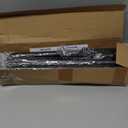 Heavy Duty Curtain Rods for Windows 66 to 120 Inch(5.510ft),1'' Diameter Black Drapery Rod with Geometric Finials, Adjustable Decorative Curtain Rod Set,30"120"