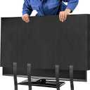 TV Cover Moving Dust Anti-Scratch TV Screen Cover Fits 70"-75" TV with Bottom Strap for Protection TV Moving Home Renovation Pet Scratch or Other Furniture(75") (Black)