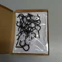 ADIIL 20 PCS Q Hanger Hooks with Safety Buckle, Windproof Screw Hooks for Hanging Outdoor String Lights, Plants, Christmas Patio Lights, 2.2 Inches, Black