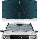 Autorder Windshield Sun Shade Umbrella for 2022-2026 Ford Maverick Accessories,Upgraded Ice Crystal Material,Easy Setup Umbrella Sunshade for Car Windshield,100% Sun Blocking