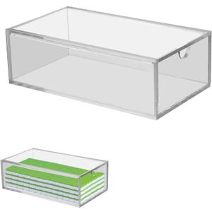 Mahjong Case, Empty Acrylic Mahjong Case Mahjong Storage Box for Tiles Transparent Mahjong Tile Display Box for Standard Sized Mahjong Tiles Accessories Supplies