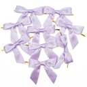 Giftmeet Purple Twist Ties for Bags, 4.3 Inch Ribbon Bows Bulk Assorted Christmas Ribbon and Bows, Reusable Bread Ties for Treat Bags, Lollipop Decoration, Christmas Tree, Home and Wedding 30 Pcs,Set of 2