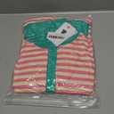 ZESICA Sweatshirts for Womens Long Sleeve Lapel V Neck Striped Oversized Tops (Small, Pink)