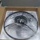 VOLISUN Low Profile Ceiling Fans with Lights and Remote, Fandelier Ceiling Fan Flush Mount, 3000K-6500K Smart Bladeless LED Fan Light, Black Modern Ceiling Fans with Lights for Bedroom (19.7 INCH)