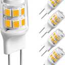 G8 Led Bulb, 20-25W Halogen Equivalent 3W T4 Bulb, Warm White 3000K, 120V Puck Light Bulbs for Under Cabinet Light, Under Counter Kitchen Lighting,5-Pack