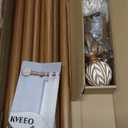 Wood Double Curtain Rod, Boho Decorative Long Dual Curtain Rods for Windows 84 to 120 Inch, 1" Adjustable Heavy Duty Double Rod, Unique Handmade Imitation Wood Grain Leaf Finial Design