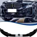 G06 LCI Front Lip Compatible with BMW 2024-2026 X6 G06 M-Sport Model Gloss Black Bumper Spoiler Air Splitter