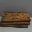 QEEIG Floating Shelves for Wall Bathroom Shelf Bedroom Kitchen Living Room Hanging Book Shelves Small Farmhouse Decor 16 inch Set of 3, Rustic Brown (015BN3)