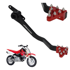 JFG RACING Motorcycle Folding Rear Brake Pedal Foot Lever CNC Universal for CRF CR XR 50cc  125cc RM KX KLX TTR PW SSR Apollo TAO TAO SDG Dirt Pit Bike Red