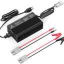 12V 10A LiFePO4 Battery Charger, 14.6V Lithium Battery Charger, AC-DC Smart Charger with Anderson Connector LED Indicator Special for Lithium LiFePO4 Deep Cycle Rechargeable Batteries of Boat, RV