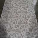 jinchan Lined Linen Floral Curtains for Living Room, 84 Inch Length Printed Flower Farmhouse Patterned French Country Back Tab Taupe Window Drapes Set Privacy Bedroom Curtains, 2 Panels