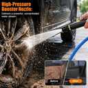 High Pressure Hose Nozzle, 2026 Upgraded All Metal Jet Sweeper Nozzle for Garden Hose, Heavy Duty Adjustable Twist Water Sprayer for Car Wash, Patio, Driveway and Outdoor Cleaning (2 PC*Pacifier)