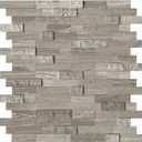 SUNWINGS 5-Sheet Peel and Stick Mosaic Natural 3D Stone Self Adhesive Marble Tiles, 11.5" x 10.7" Stick on Backsplash for Kitchen Bathroom Fireplace Vanity, Mixed Tan