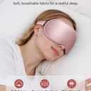 Weighted Blackout Sleep Mask for Women, 3D Contoured Zero Eye Pressure, Lash-Friendly Deep Eye Cups, Adjustable Slide Buckle Strap, Night Shift Nurse Essentials for Day Sleep & College Dorm Naps(Pink)