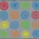 Flagship Carpets Circles Abstract Educational Area Rug for Kids Room Seating Dcor, Children's Classroom, Play Carpet for Teaching and Playroom, Seats 24, 7'6" x 12', Grey