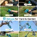 SEESII 8-in-1 Cordless Pole Chainsaw, Hedge Trimmer, Pruning Shears Combo