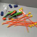 TEMI Bow and Arrow Set for Kids - Archery Toy Set - LED Light Up with Suction Cup Arrows, Target & Quiver, Indoor and Outdoor Toys for Children Boys Girls (Green)