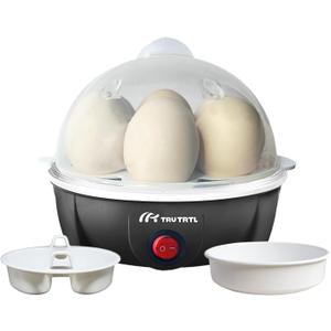 Electric Egg Cooker | Boils up to 7 eggs | Poacher | Omelet maker | Vegetable steamer, dumpling & More | Royal Black