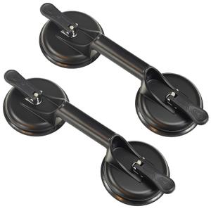 2 Pack Suction Cups Heavy Duty Aluminum Vacuum Plate Handle Glass Holder Hooks to Lift Large Glass/Tile Lifter/Moving Glass/Pad for Lifting/Dent Puller