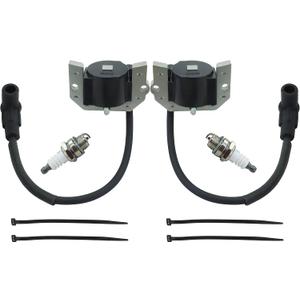 2 PACK 21171-7034 Ignition Coil Module for Kawasaki FH381V FH430V FH480V FH541V FH580V Lawn Mover Engine with Spark Plug Replace # 21171-7001 21171-7007 21171-7006 21171-7013