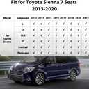 Floor Mats for Toyota Sienna 2013-2020 7 Seats, Custom Fit TPE Liners
