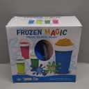 FANS-ONE Slushie Cup, 2 Pack Slushy Maker Cups, DIY Magic Squeeze Cups for Juice Milk Yogurt Make, Portable Double Layer Cup with Lid & Straw Cool Stuff Things for Kids Friends Family (Blue+New Pink)